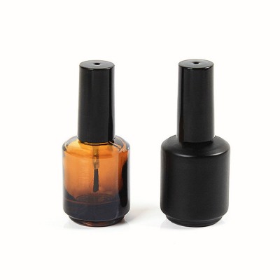 amber clear black empty glass uv gel nail polish bottle with brush 5ml 7ml 8ml 9ml 10ml 11ml 13ml 14ml 15ml 17ml